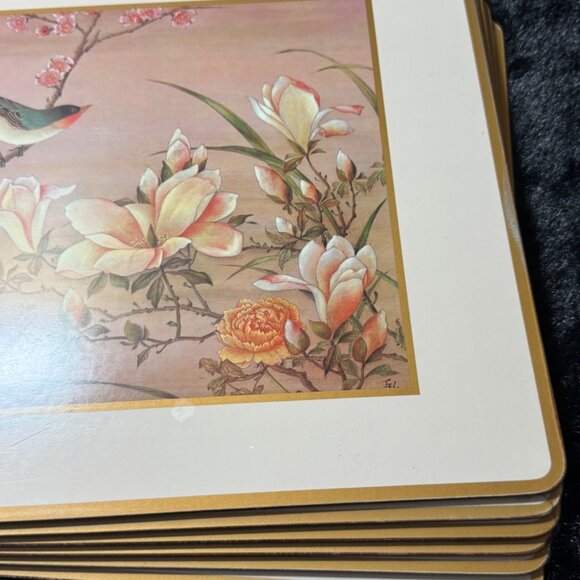 Pimpernel England Floral Cork Back Placemats Set Of 6 - Picture 4 of 6